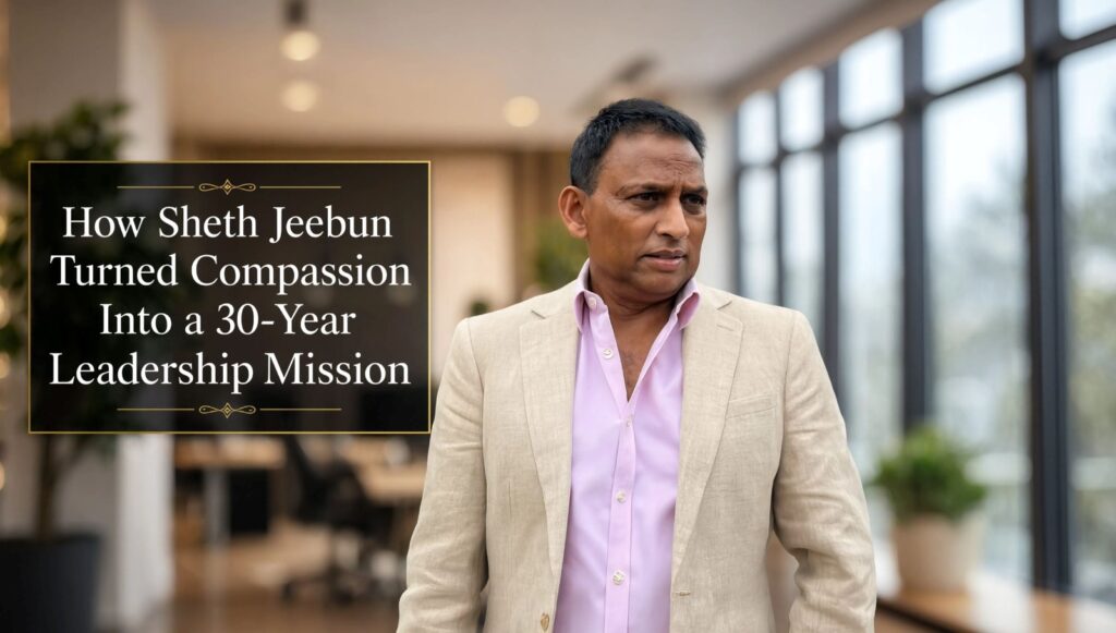 Sheth Jeebun leadership philosophy focused on care dignity and purpose